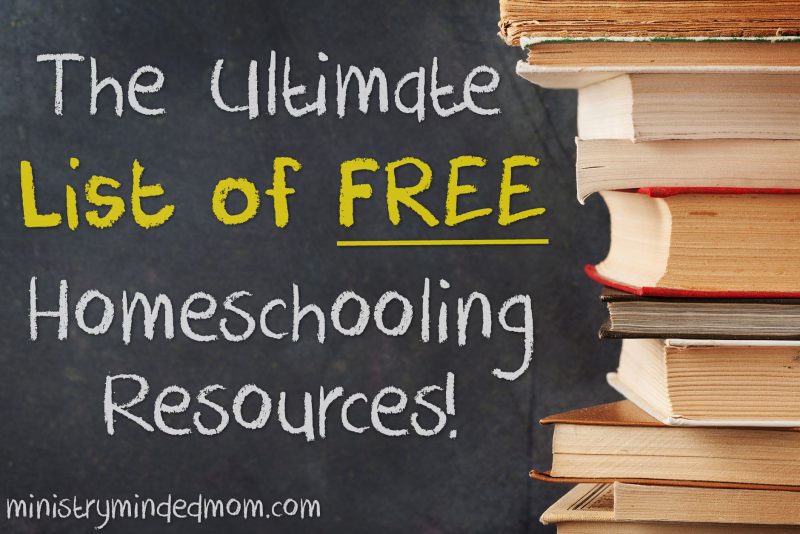 The Ultimate List of FREE Homeschool Resources