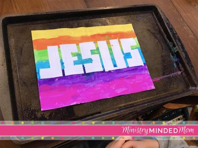 Jesus Tape Resist Paint Craft