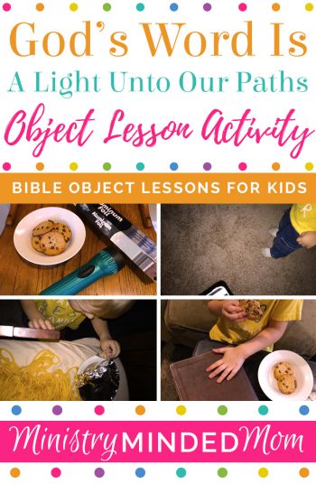 God's Word Is a Light Unto Our Paths Object Lesson Activity for Kids